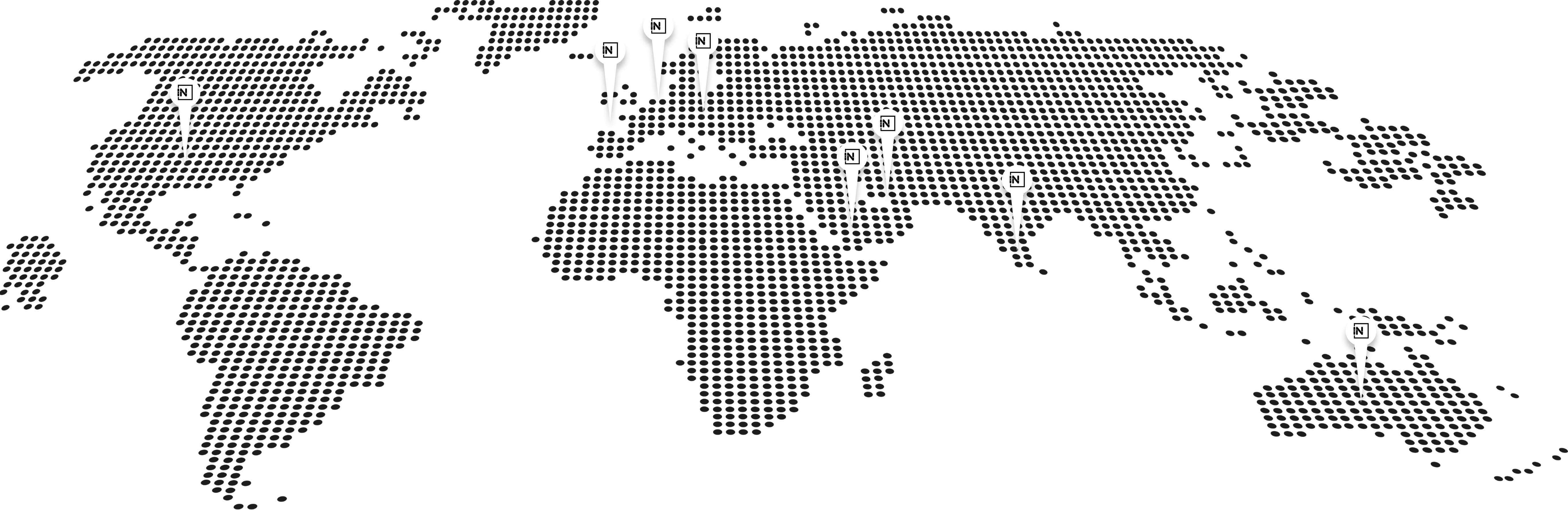World Map with Pins